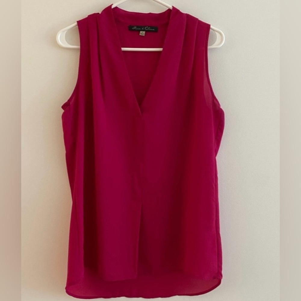 Rose & Olive Magenta Blouse, Size S